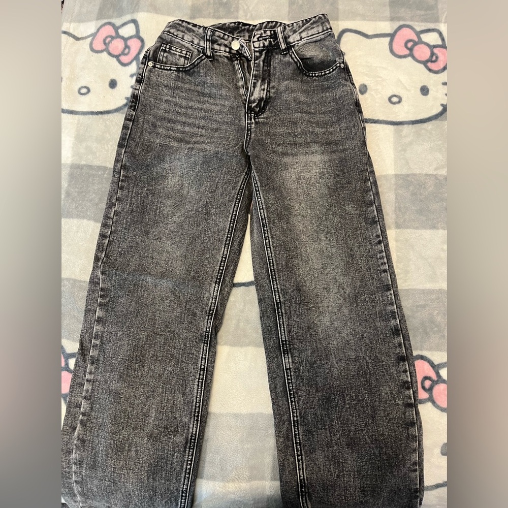SHEIN Charcoal Black Denim Jeans